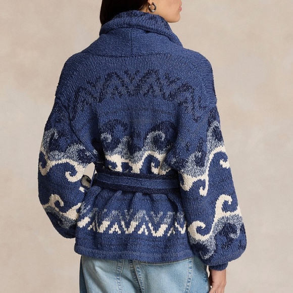 WINTER SALE!!!  Polo Ralph Lauren Rippling Wave Cardigan XL - Picture 4 of 16